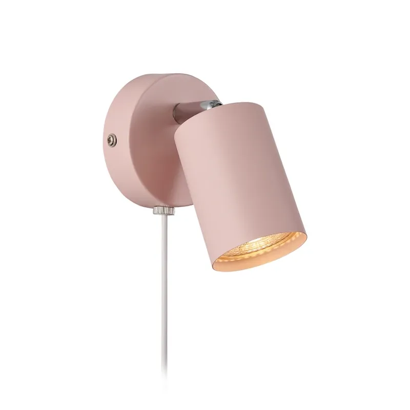 Wandspot Explore met kabel en stekker, GU10, rosé Dagaanbieding