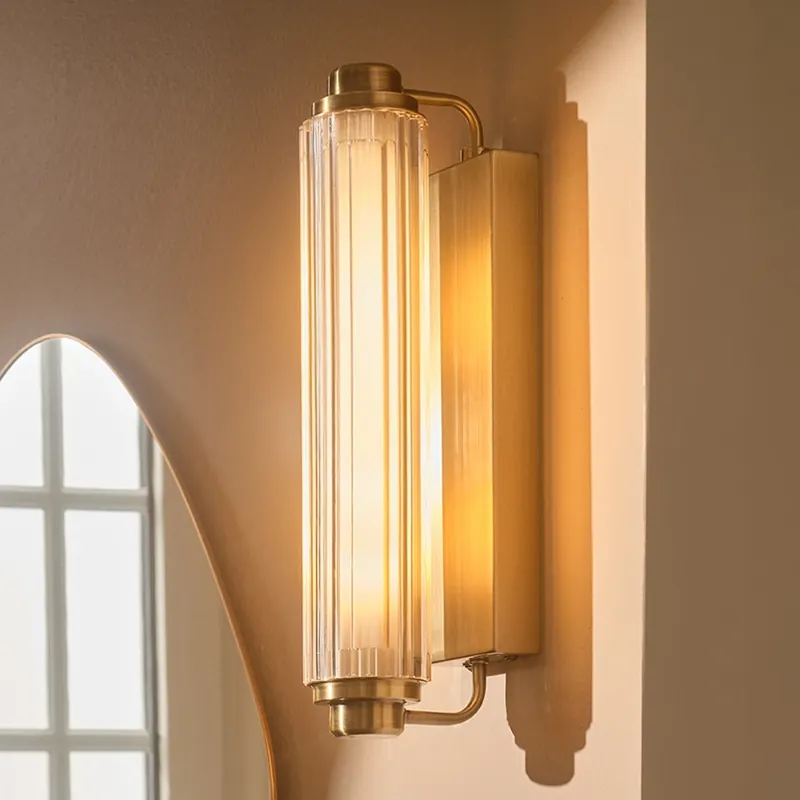 Wandlamp Nimal Double, IP44, kunststof, metaal, messing Hete Deal