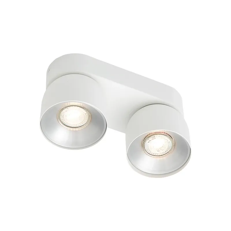 Downlight Pitcher, GU10, 2-lamps, metaal, wit Populair