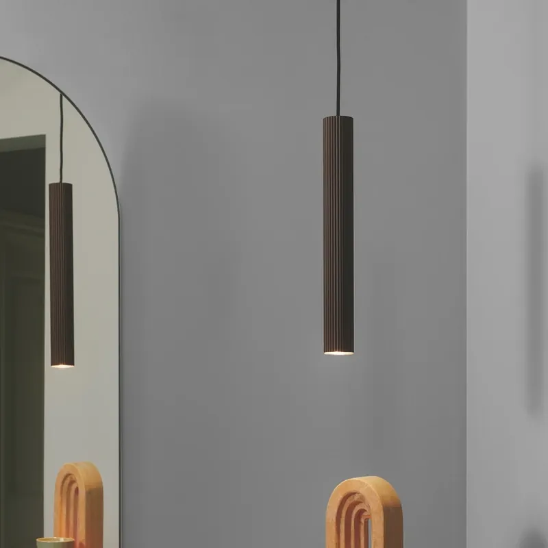 Alleen Vandaag Hanglamp Vico, metalen kap, 1-lamp, bruin metallic
