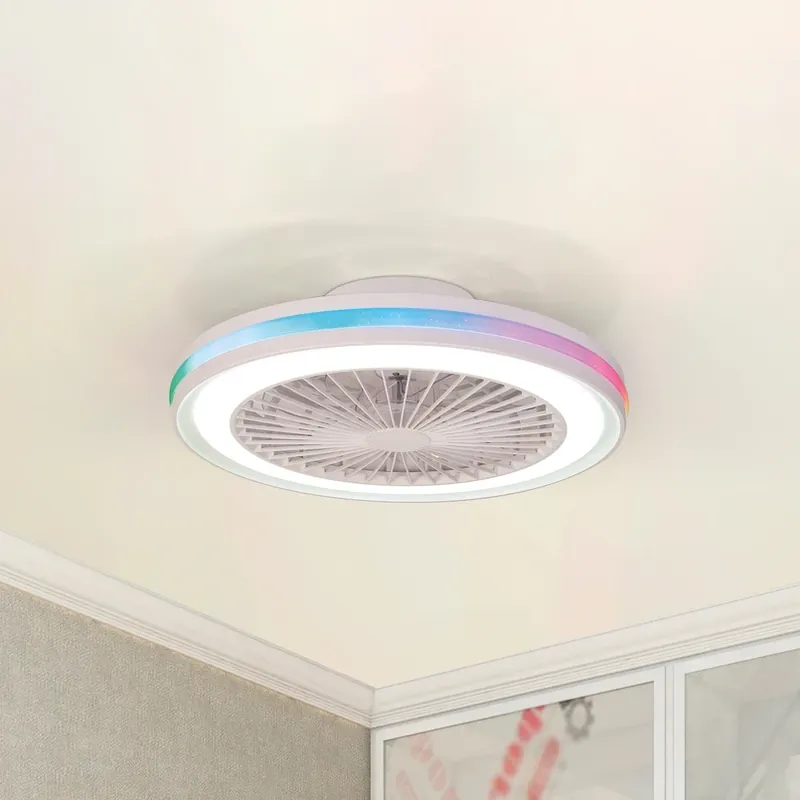Aanbieding LED plafondventilator Gamer wit DC stil Ø 47 cm CCT RGB