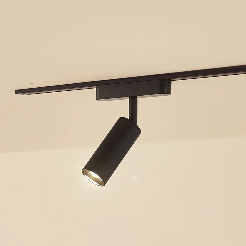 Aanbieding Lindby spot 48 V Lumaro, zwart, Ø 4 cm, aluminium, dimbaar