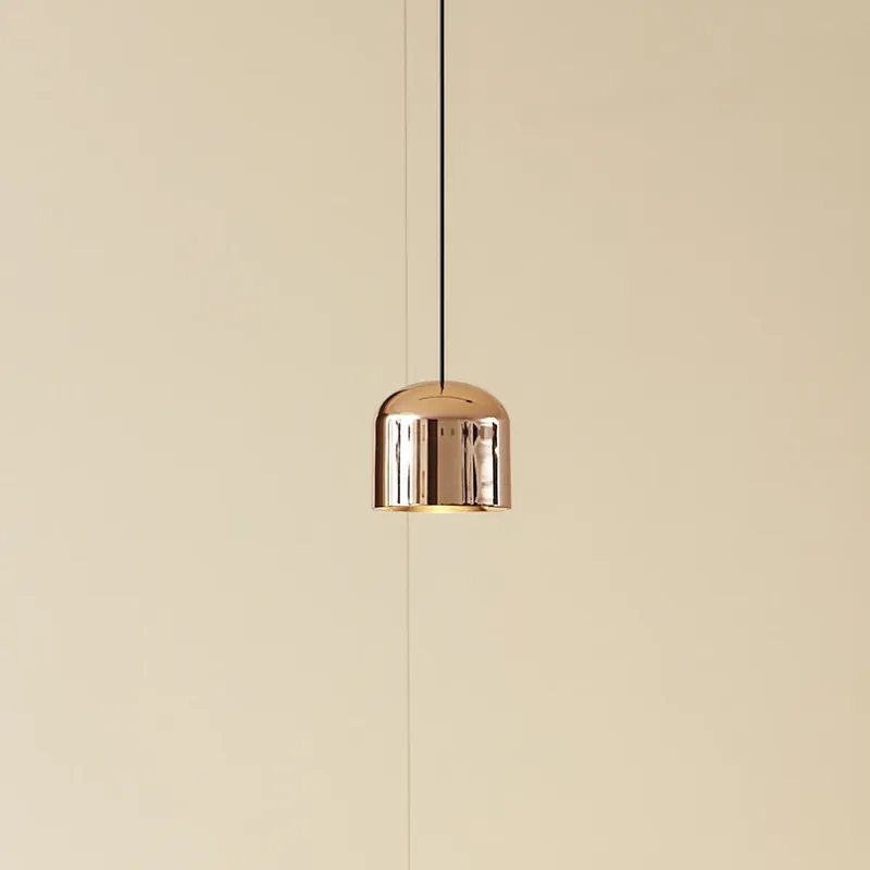 Voordeelprijs Lindby LED hanglamp Lumaro, goud, Ø 8 cm, aluminium, 48V, dimbaar