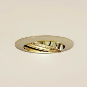 Alleen Vandaag Prios plafond inbouwlamp Fibur, goud, aluminium, Ø 8,2 cm