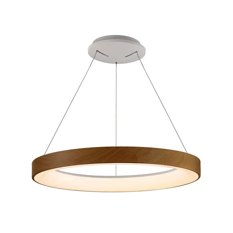 Weekendaanbieding Hanglamp Niseko II, afstandsbediening, Ø 50cm houtkleurig