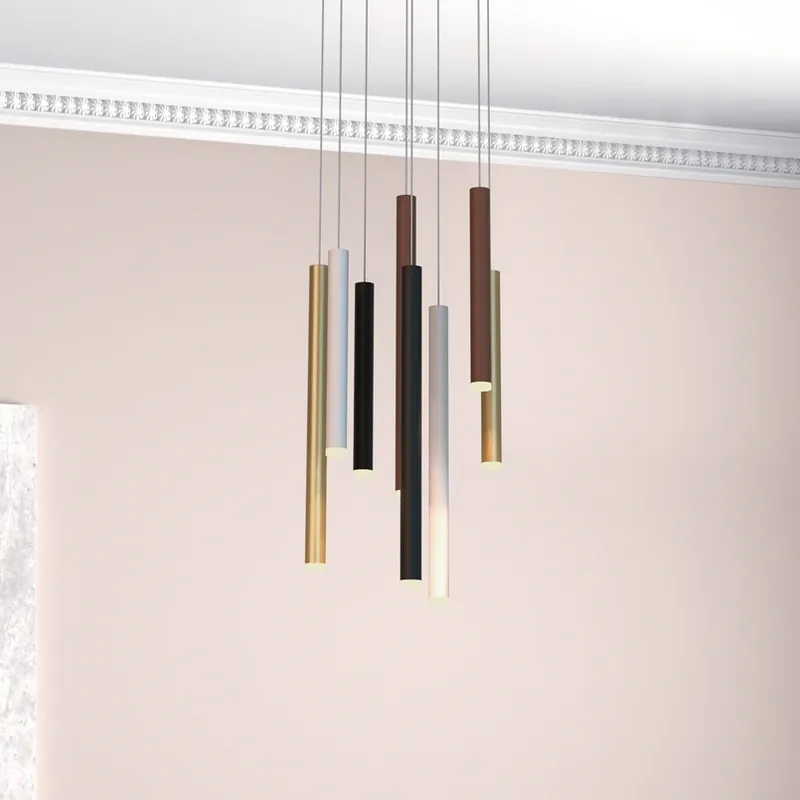 Bestel Nu Hanglamp Cala, 8-lamps, rond, aluminium, ijzer