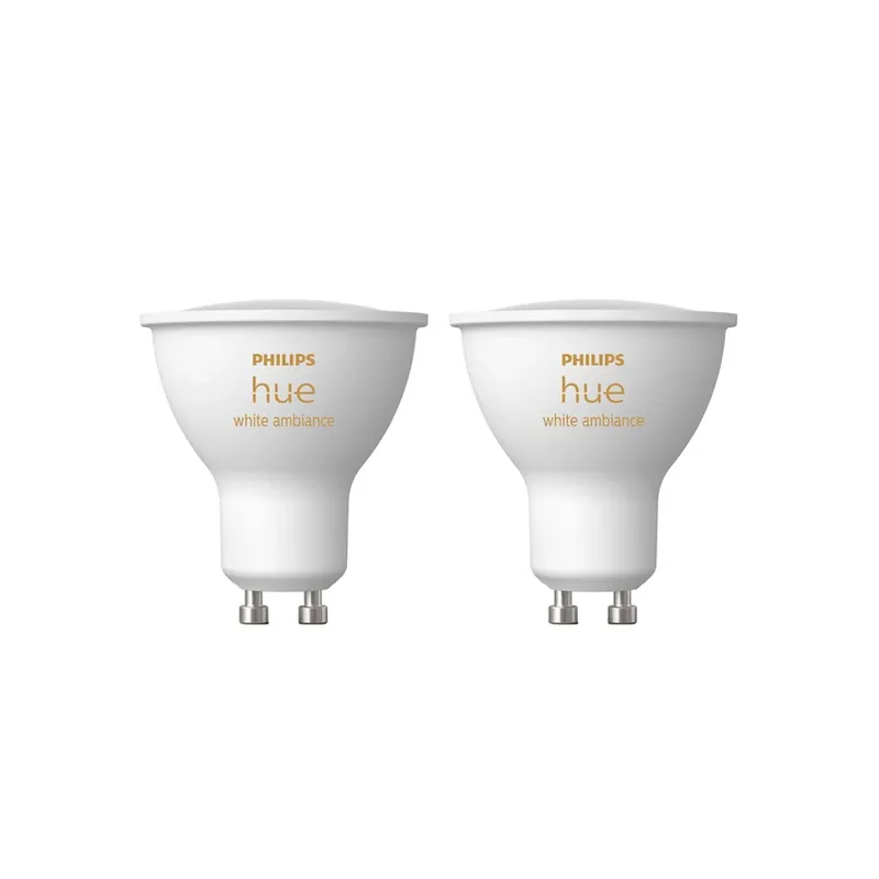 Gereduceerde Prijs Philips Hue White Ambiance LED-reflectorlamp GU10 4,2 W, set van 2