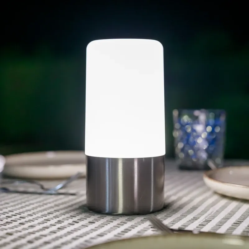 Gratis Retour Newgarden LED tafellamp Maia, grijs, IP54, RGBW