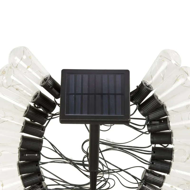 LED lichtketting op zonne-energie DecoBulb, 40 lampjes, transparant, IP44 Direct Verzonden