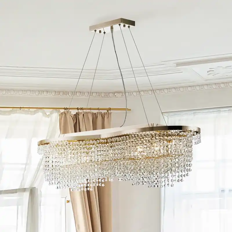 Aanbieding Maytoni hanglamp Toils, goudkleurig, kristallen, 7 x E14
