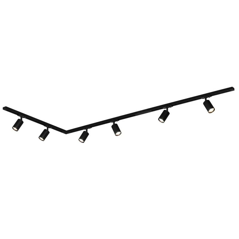Alleen Vandaag Railsystem RAIL 230 V zwart 6 spots 2,25 m hoekverbinding