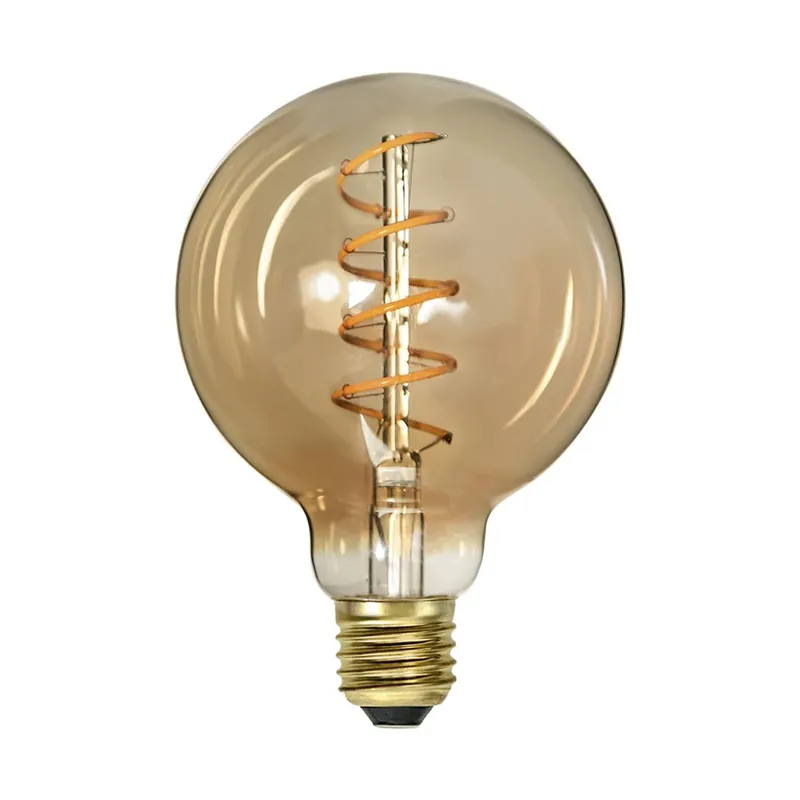 LED lamp Spiraal Filament G95 E27 3,2 W amber dimbaar Koopje