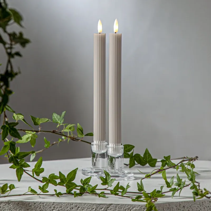 Rechtstreeks Van De Fabrikant LED strip, beige, 25 cm waxine batterij set van 2