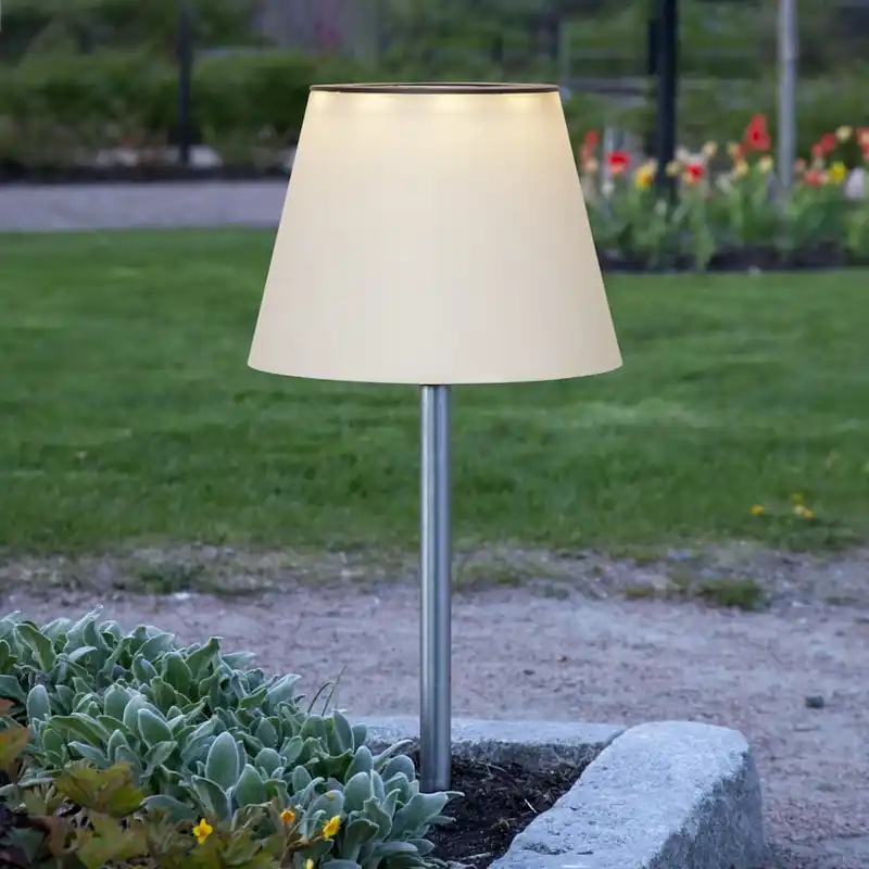 Solini LED grondspies lamp, wit/zilver, hoogte 90 cm Koop Online