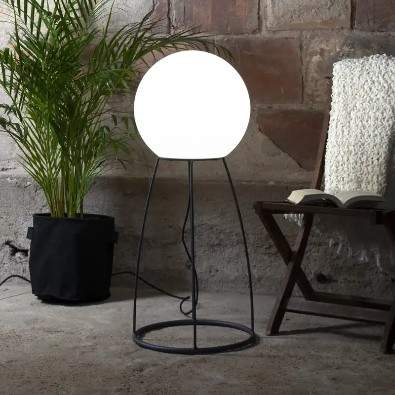 Patio lamp Mallorca 95 cm zwart/wit kunststof/metaal Exclusieve Aanbieding