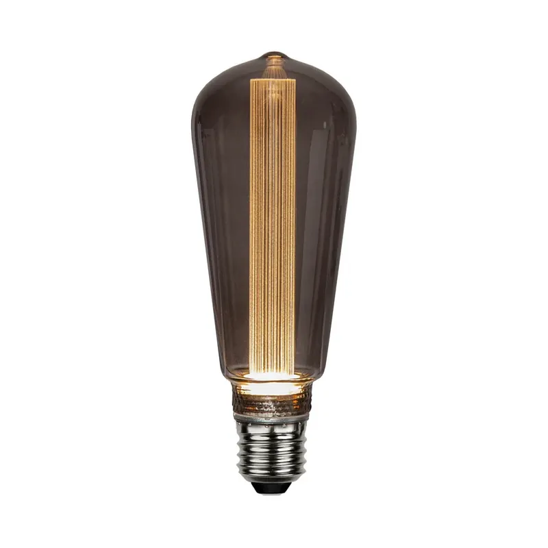 Koopje LED lamp DecoLED NGC, Rustika E27 1,1 W grijs 2.800 K