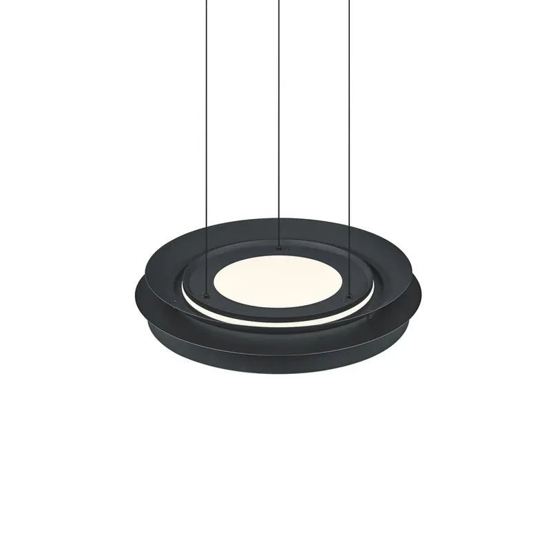 LED hanglamp Lys, zwart, Ø 45 cm, CCT, afstandsbediening Weekendaanbieding