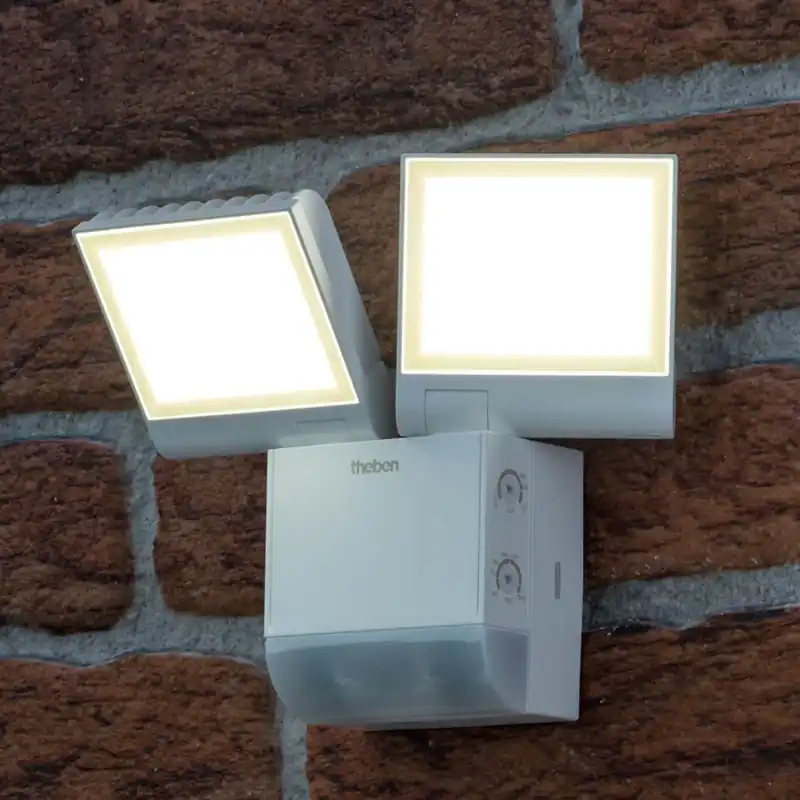 Theben LED buiten wandlamp theLeda S17-100, wit, sensor Op = Op