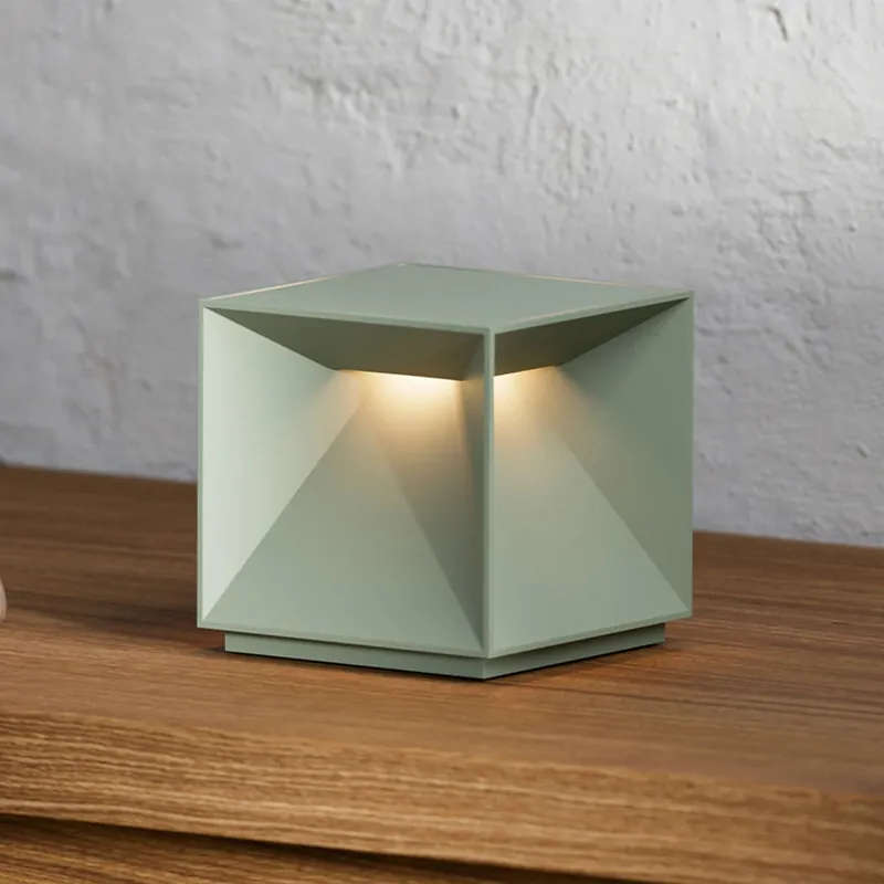 Hoge Kwaliteit LED-tafellamp Nutalis, saliegroen, IP54, dimbaar