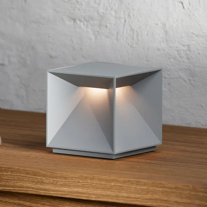 Snelle Levering LED tafellamp Nutalis, mistgrijs, IP54, dimbaar