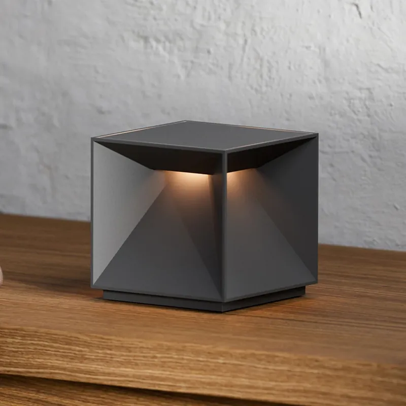 Direct Beschikbaar LED-tafellamp Nutalis, grafietgrijs, IP54, dimbaar