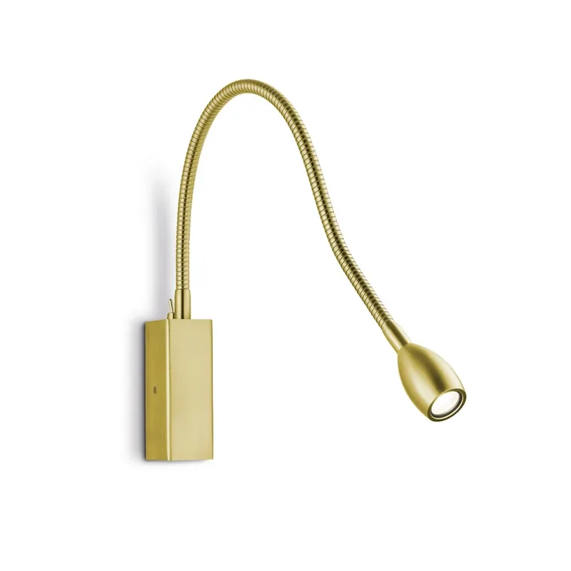 Banu LED wandlamp met schakelaar, messing, 30 cm Gecertificeerd
