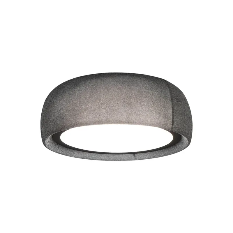 Gecertificeerd LEDS-C4 LED plafondlamp Gong, grijs, 4.000 K, Ø 61,2 cm