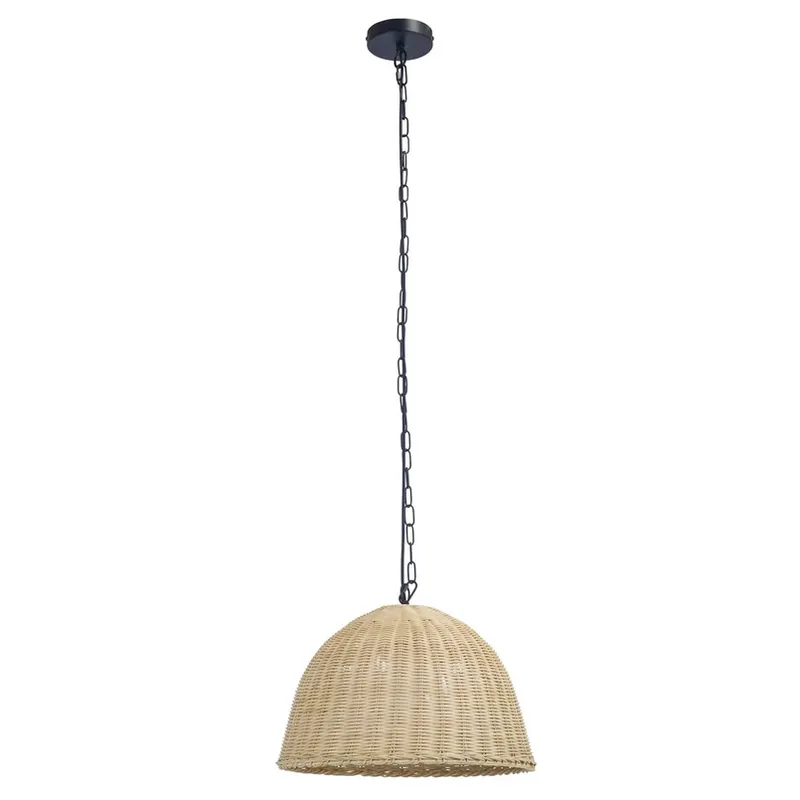 Forlight Cortic hanglamp, Ø 40 cm, lichtbruin, rotan Actieprijs