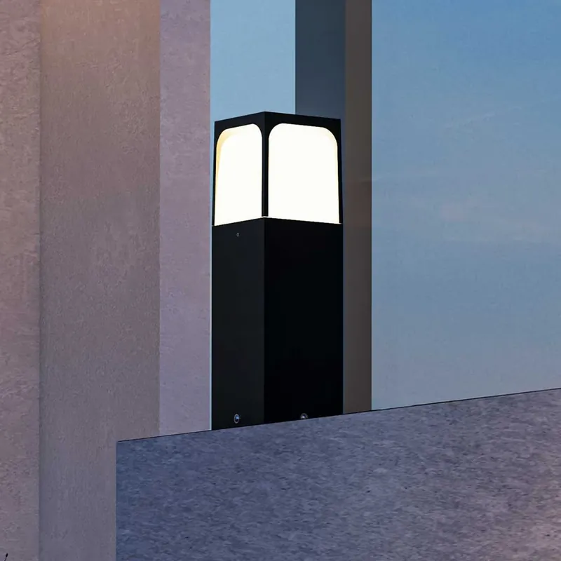Forlight sokkellamp Veta, hoogte 30 cm, zwart, aluminium Koopje
