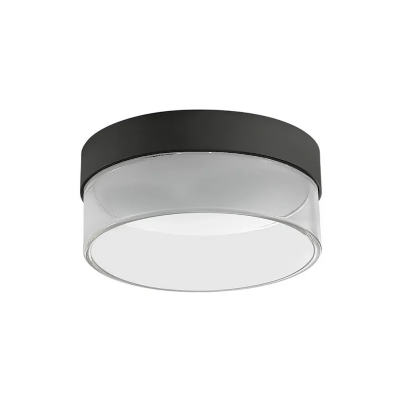 Beperkte Voorraad Crumb LED plafondlamp, zwart, Ø 15,4 cm, ijzer, glas