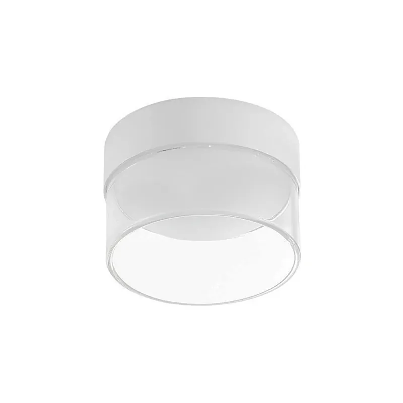 Gecertificeerd Crumb LED plafondlamp, wit, Ø 10,4 cm, ijzer, glas