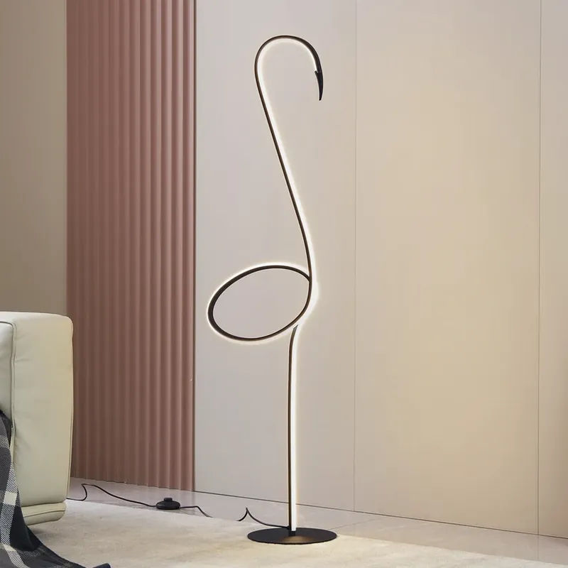 Lindby LED vloerlamp Pajaro, 130 cm, zwart, CCT, dimbaar Lage Kosten