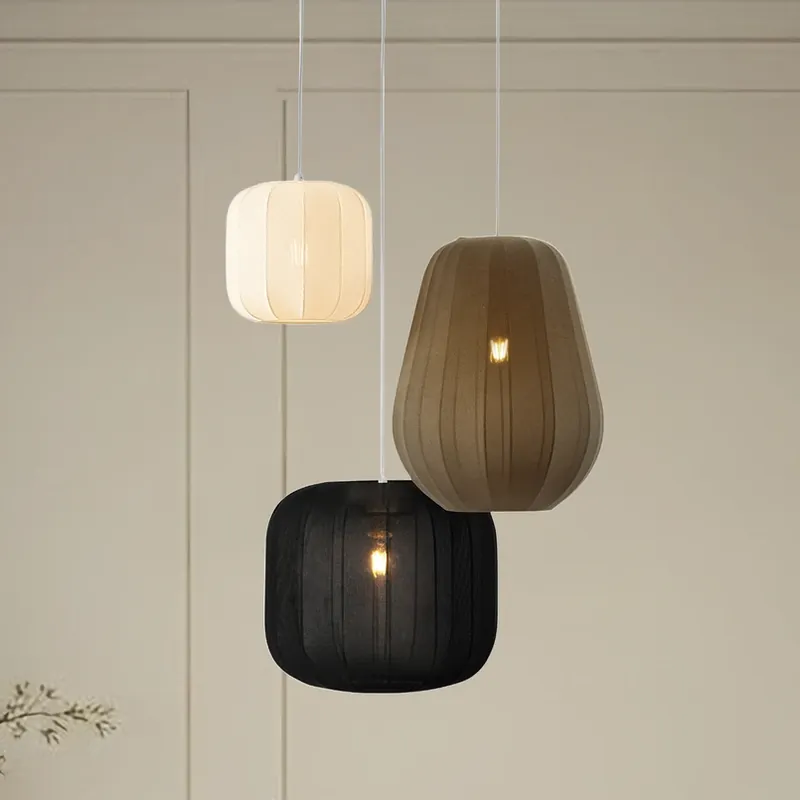 Lindby hanglamp Helin zwart/wit/grijs, Ø 60 cm, 3-lamps. Op = Op