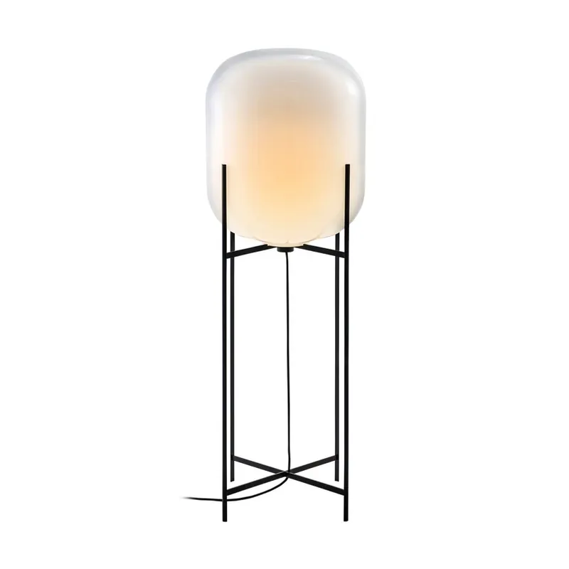 Finale Uitverkoop pulpo vloerlamp Oda Big, wit/zwart, hoogte 140 cm