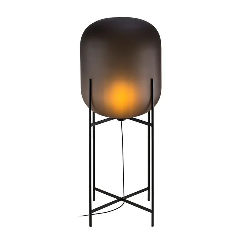 pulpo vloerlamp Oda In Between, rookgrijs geëtst/zwart Shop Nu