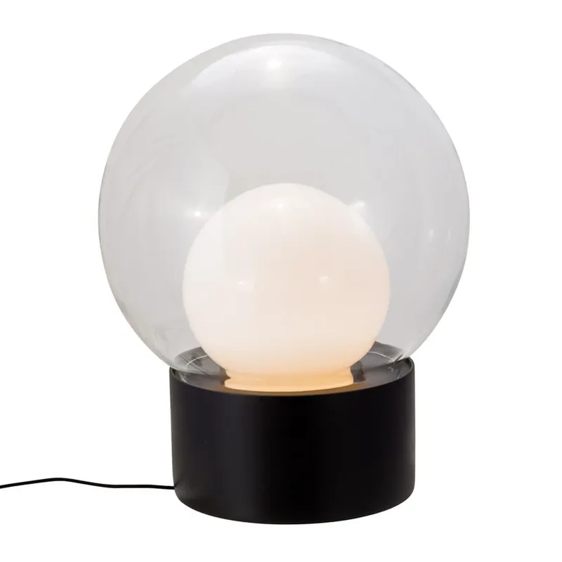 pulpo tafellamp Boule Medium, helder/opaal/zwart, glas Bestel Nu