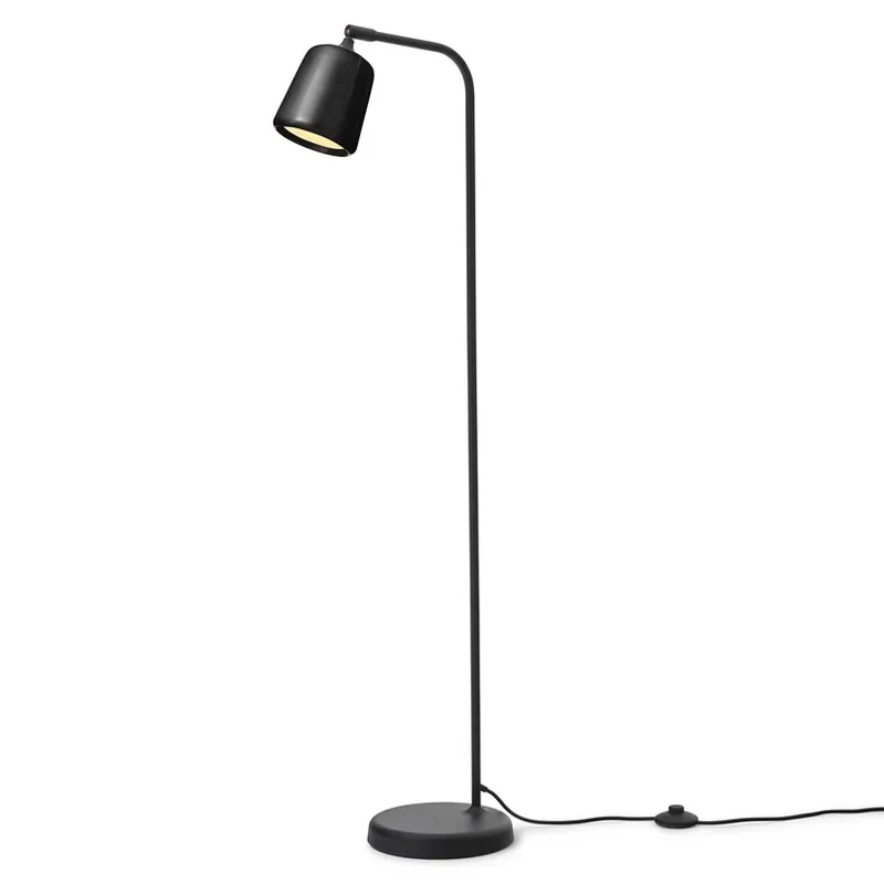 Lage Prijs New Works vloerlamp, materiaal zwart marmer, hoogte 125 cm