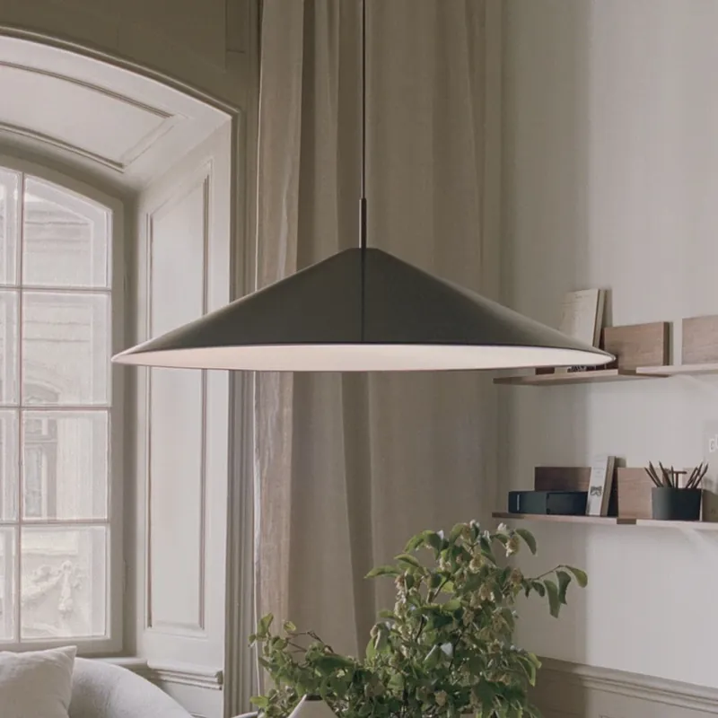 Veilige Betaling New Works LED hanglamp Brolly, Ø 90 cm, zwart, aluminium