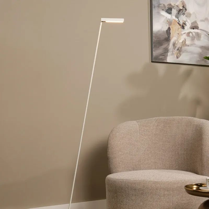 Actieprijs Lavale LED vloerlamp, wit, dimbaar, hoogte 138 cm