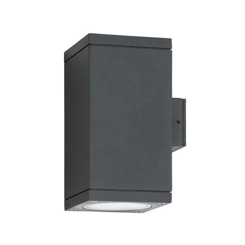 Gecertificeerd Buitenwandlamp 5160, zwart, aluminium, glas, 2 x GU10