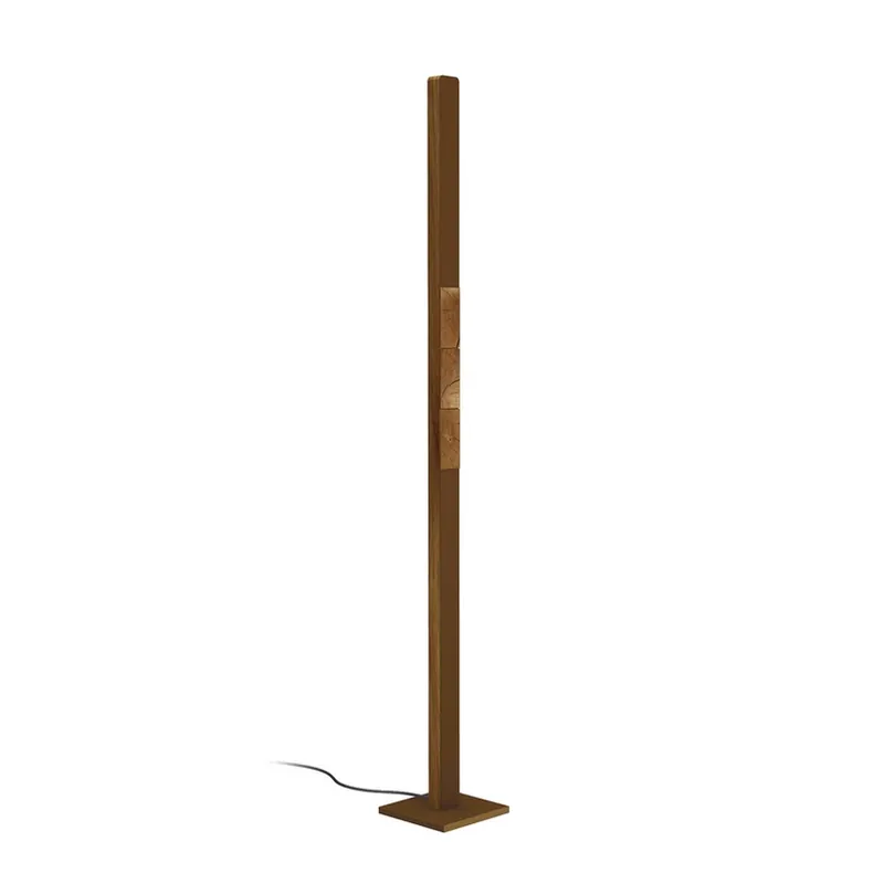 HerzBlut LED vloerlamp Lana del bronco, hout, dimbaar Actieprijs