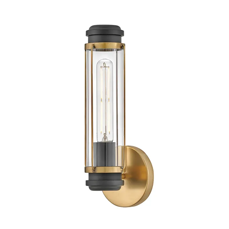 Badkamer wandlamp, messing, 1-lamp, hoogte 35 cm Goedkoop