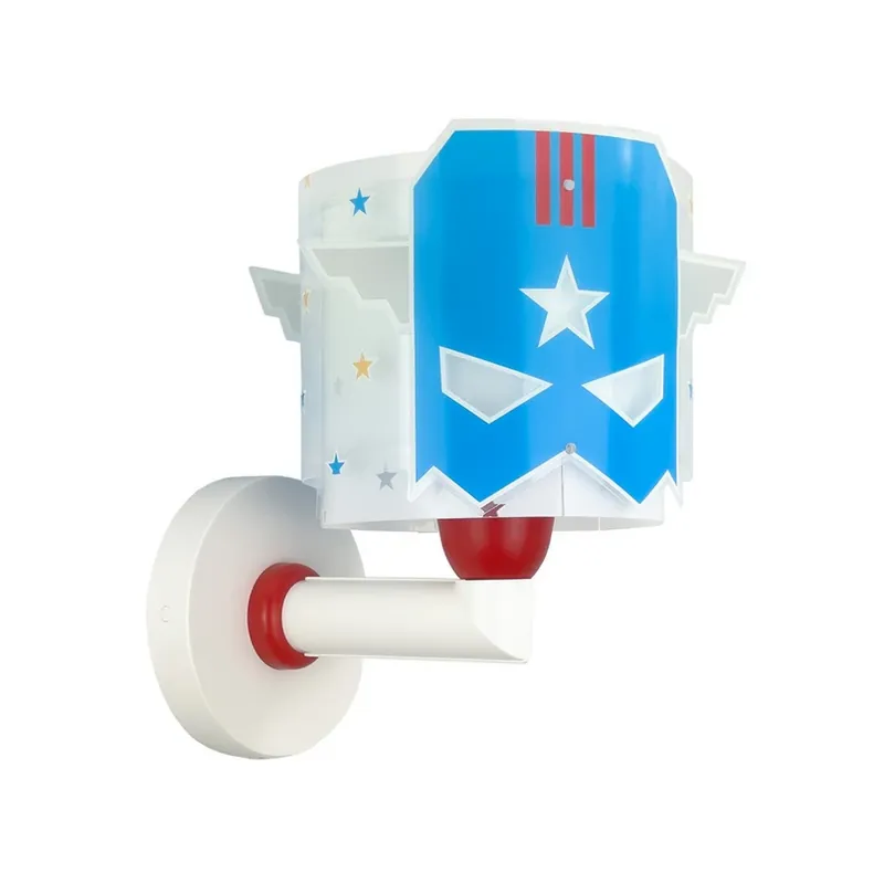 Dalber Blue Hero wandlamp met stekker, wit/blauw Premium