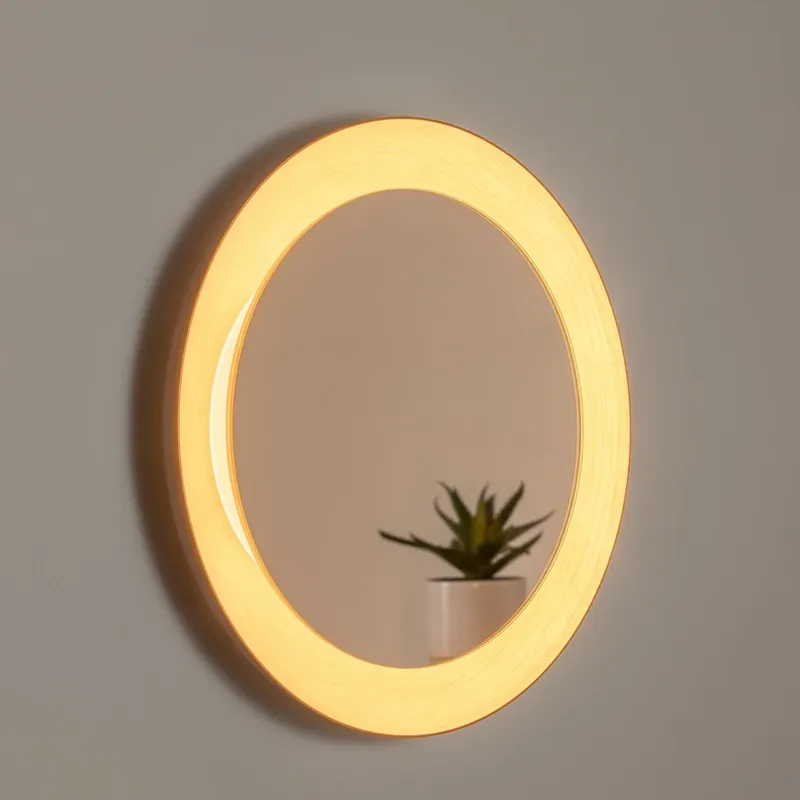 Bega LED-spiegel Studio Line zwart-messing, Ø 50 cm Hoge Kwaliteit