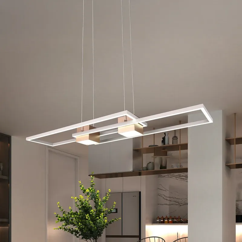 Albany LED hanglamp, bruin, 100 x 28 cm, aluminium, CCT, dimbaar Actieprijs