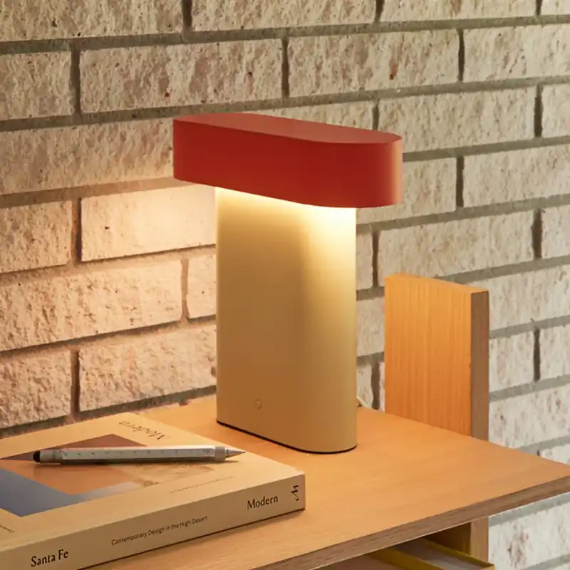 Beperkt Aanbod Hübsch LED tafellamp Slank, lichtgroen/rood, ijzer, PC