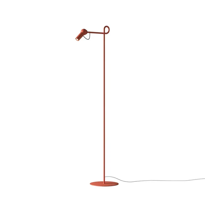 Fabrieksprijs kdln LED vloerlamp Bird, rood, 126 cm, metaal, dimbaar