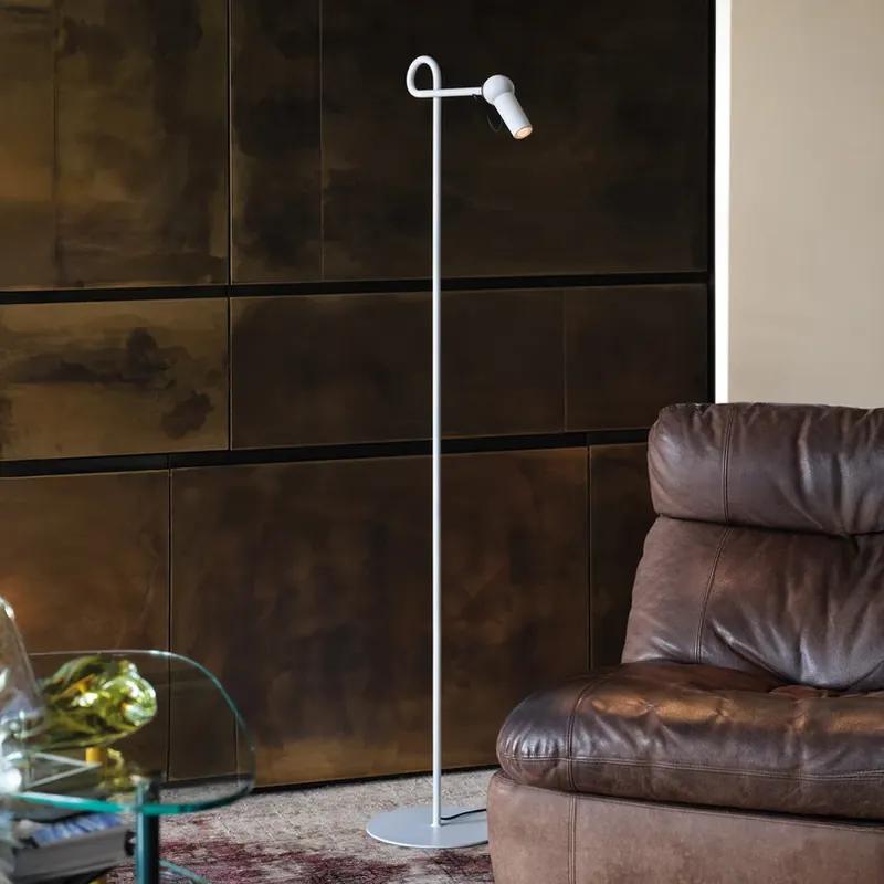 kdln LED vloerlamp Bird, wit, 126 cm, metaal, dimbaar Koop Online