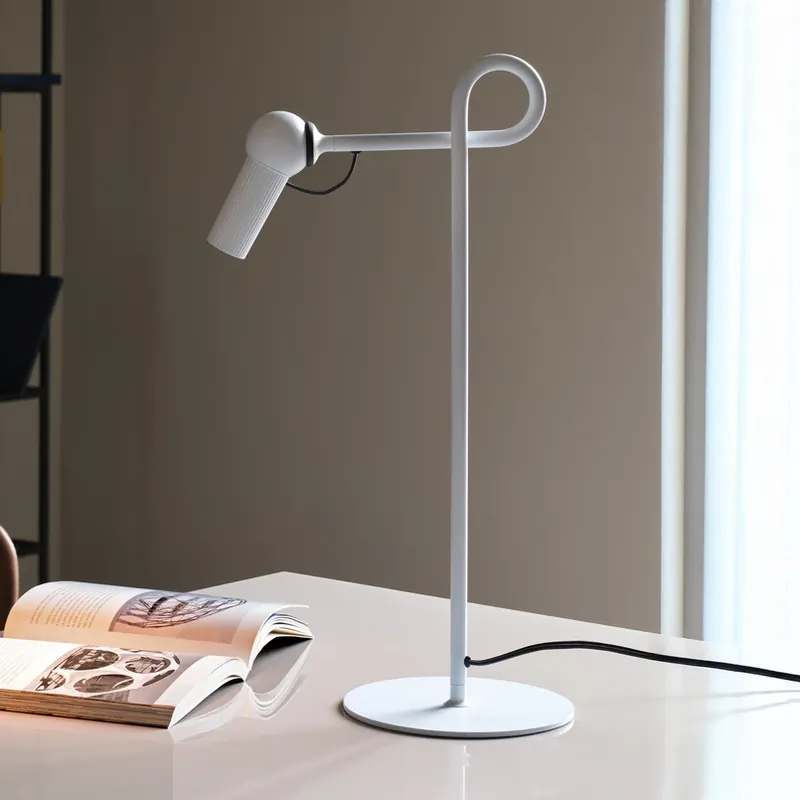 Favoriet kdln LED tafellamp Bird, wit, 48 cm, metaal, dimbaar