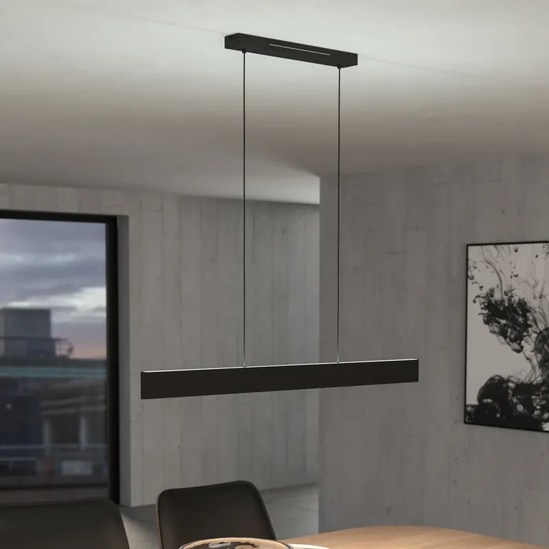 Lage Prijs EGLO connect LED hanglamp Andreas-Z, zwart, staal